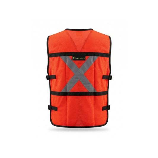 Chaleco Jersey tipo rescatista con costados abiertos Naranja