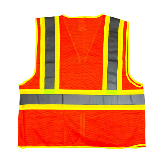 Chaleco Jersey Poliéster Modelo Clase 5 color Anaranjado Neón