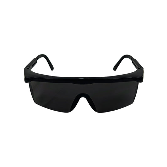 Lentes de seguridad de Policarbonato Modelo Sargento Mica Gris, Ceja Negra.