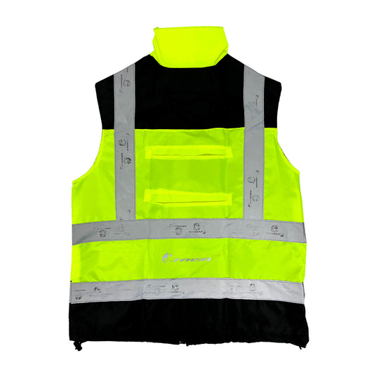 Chaleco JYRSA tipo Ejecutivo con reflejante Bicolor Negro-Amarillo