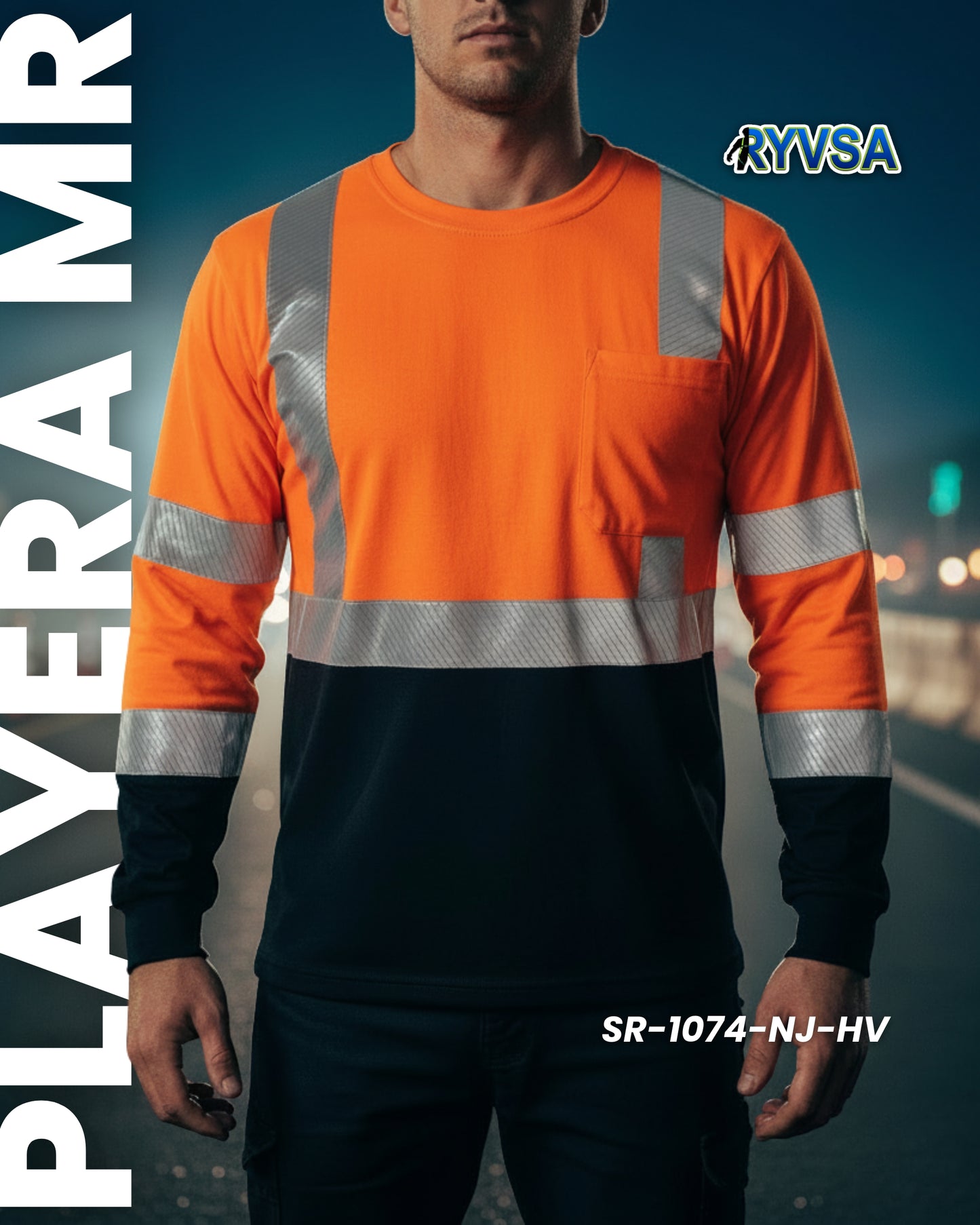 Camisa Naranja Manga Larga MR