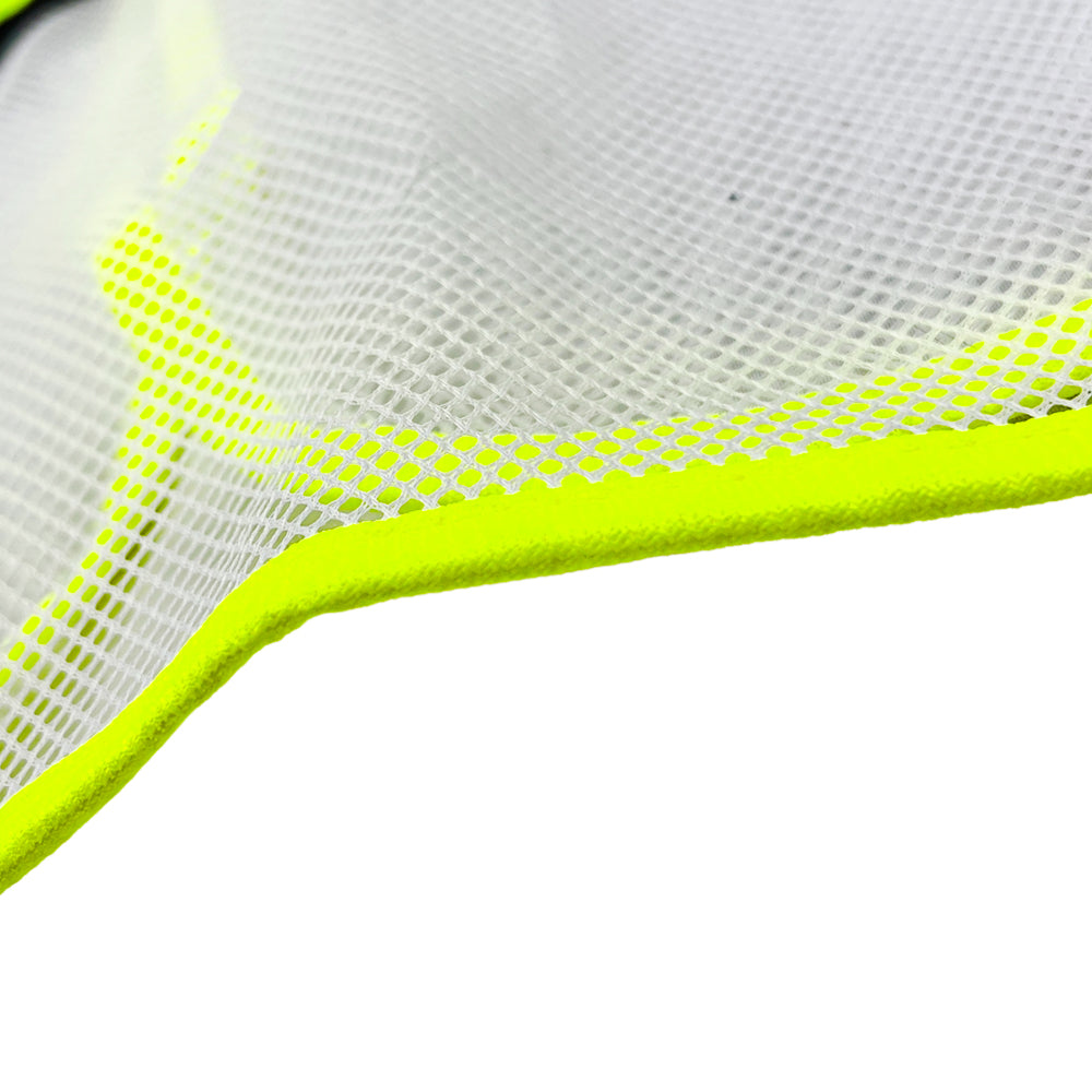 Chaleco de Malla color Blanco con bies de alta visibilidad