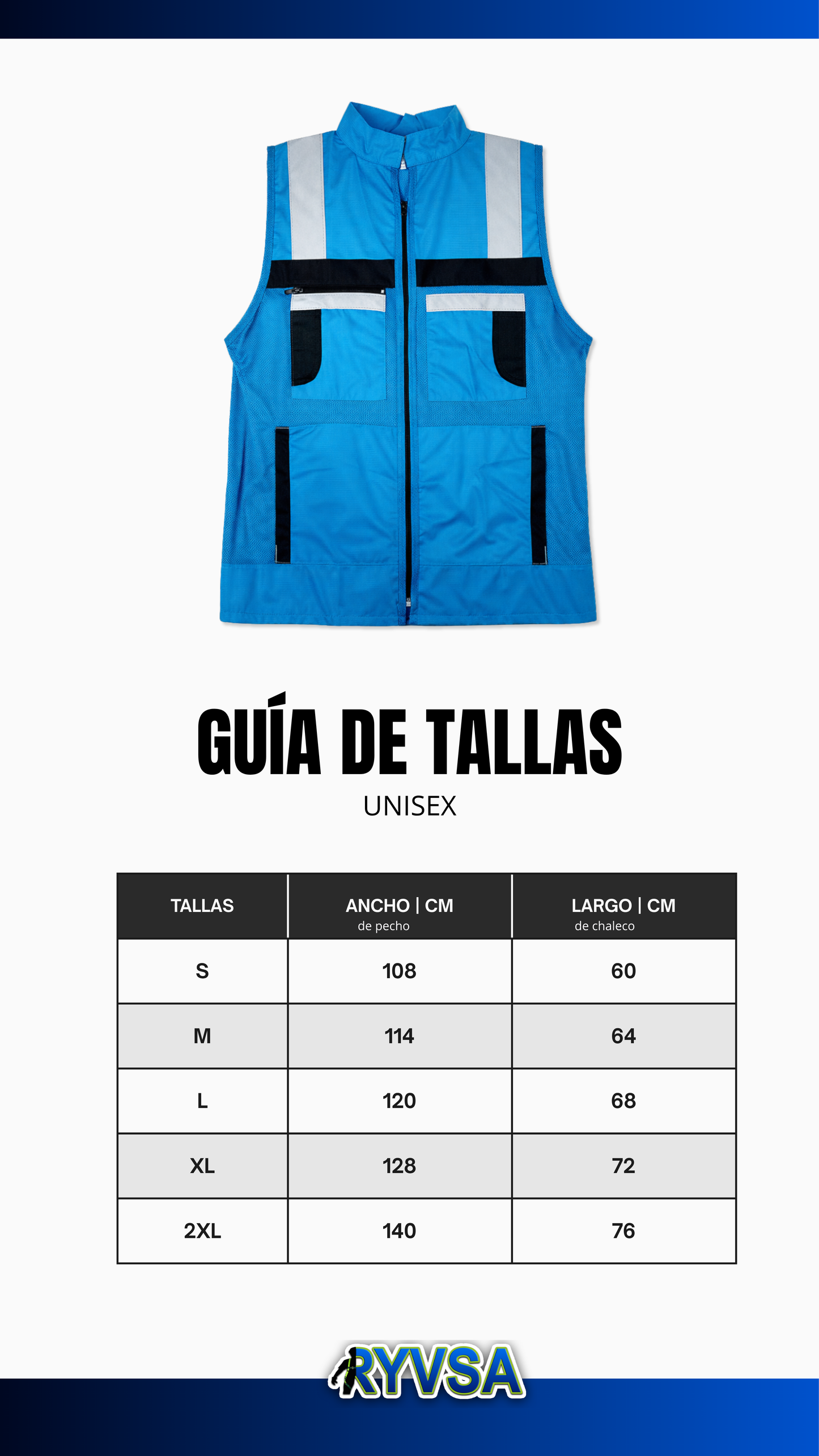 Chaleco De Seguridad Reflejante Jersey Celeste