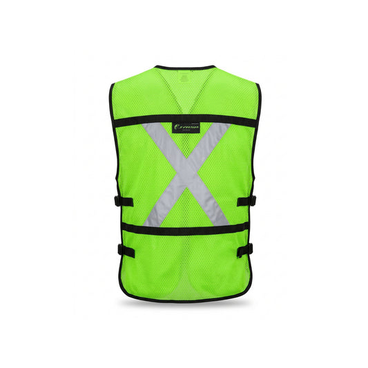 Chaleco Jersey tipo rescatista con costados abiertos Verde