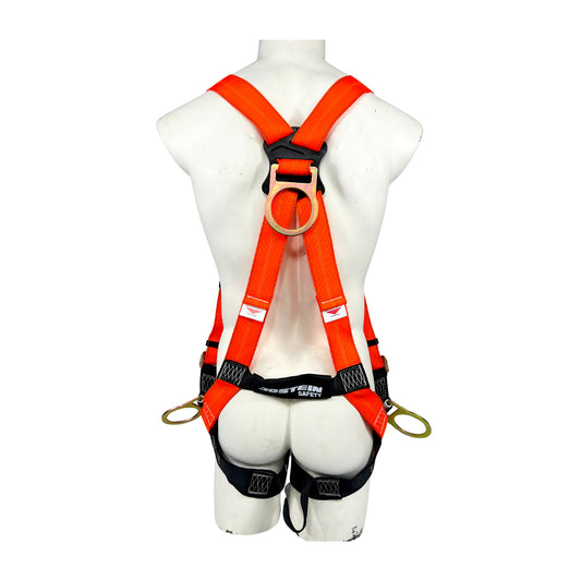 Arnés Poliéster color Naranja para cuerpo completo con 5 argollas tipo “D”