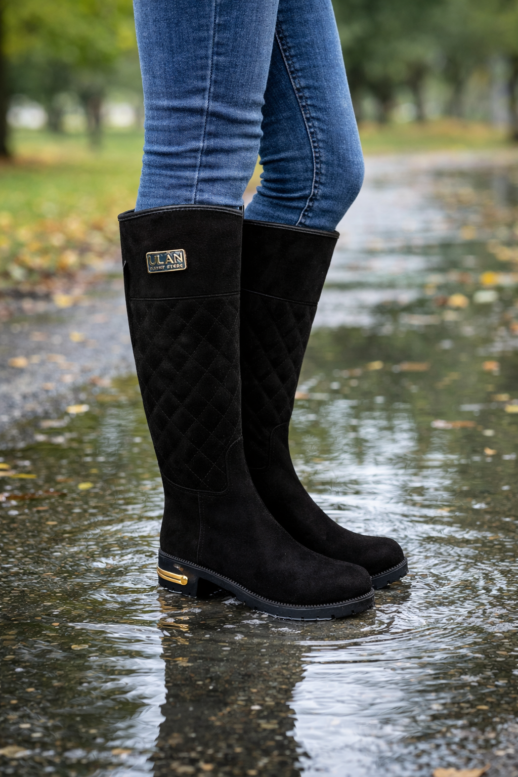 Bota De Lluvia Para Dama ULAN Color Negro