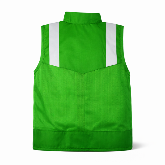 Chaleco De Seguridad Reflejante Jersey Verde Bandera