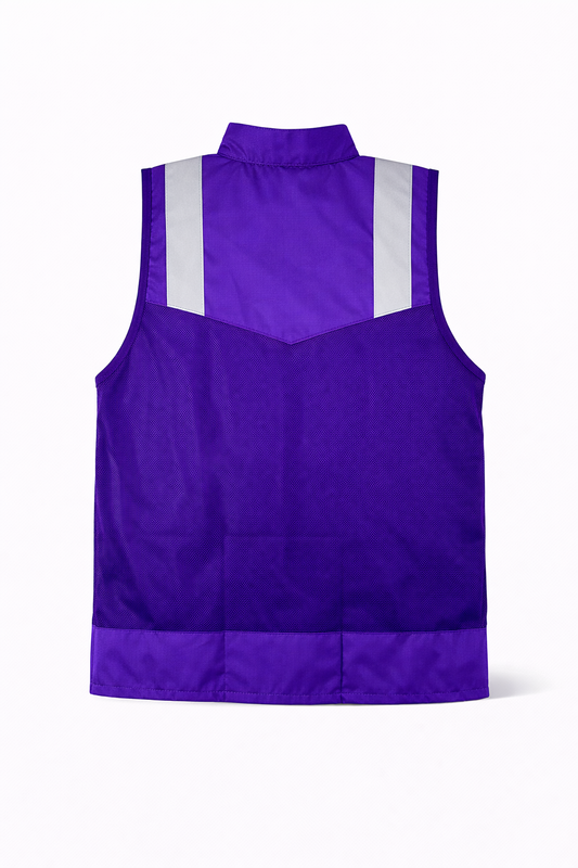 Chaleco De Seguridad Reflejante Poliester Algodón Morado