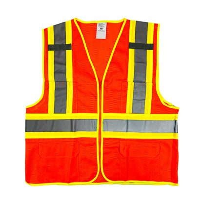 Chaleco Jersey Poliéster Modelo Clase 5 color Anaranjado Neón