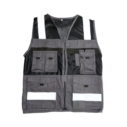 Chaleco Gabardina Tipo Cazador Gris