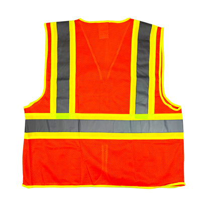Chaleco Jersey Poliéster Modelo Clase 5 color Anaranjado Neón