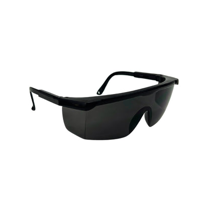 Lentes de seguridad de Policarbonato Modelo Sargento Mica Gris, Ceja Negra.