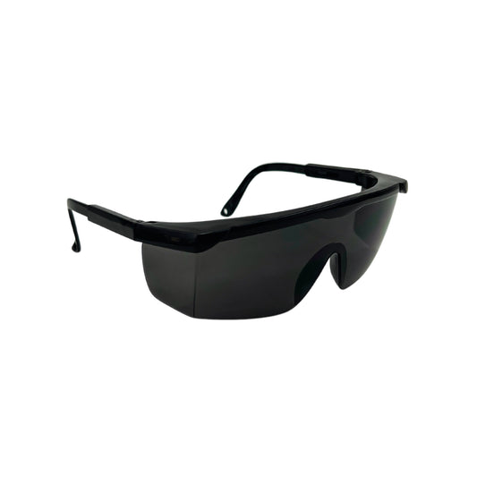 Lentes de seguridad de Policarbonato Modelo Sargento Mica Gris, Ceja Negra.