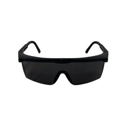 Lentes de seguridad de Policarbonato Modelo Sargento Mica Gris, Ceja Negra.