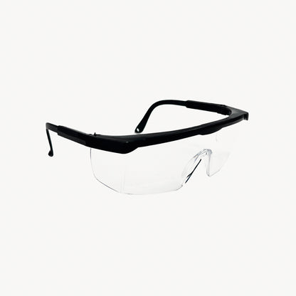 Lentes de seguridad de Policarbonato Modelo Sargento Mica Clara, Ceja Negra.
