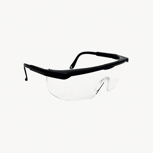 Lentes de seguridad de Policarbonato Modelo Sargento Mica Clara, Ceja Negra.