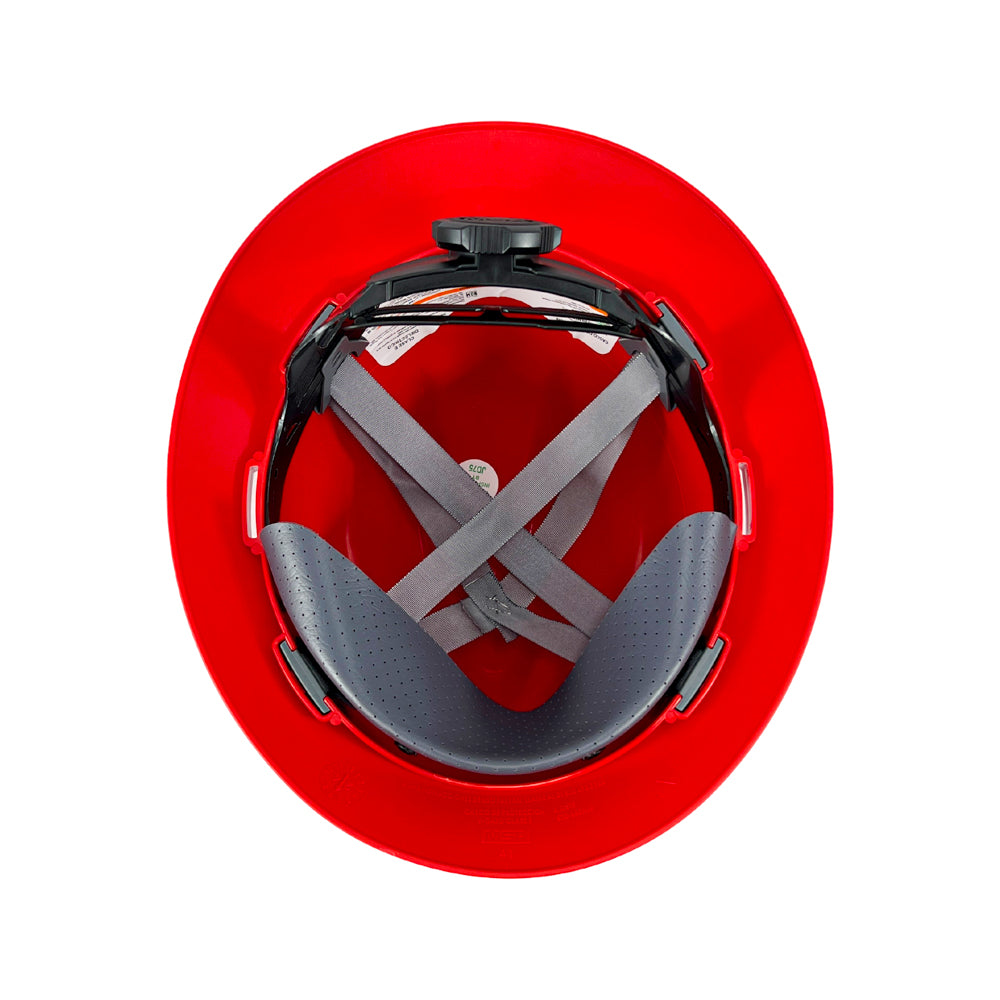 Casco MSA Ala Ancha Rojo