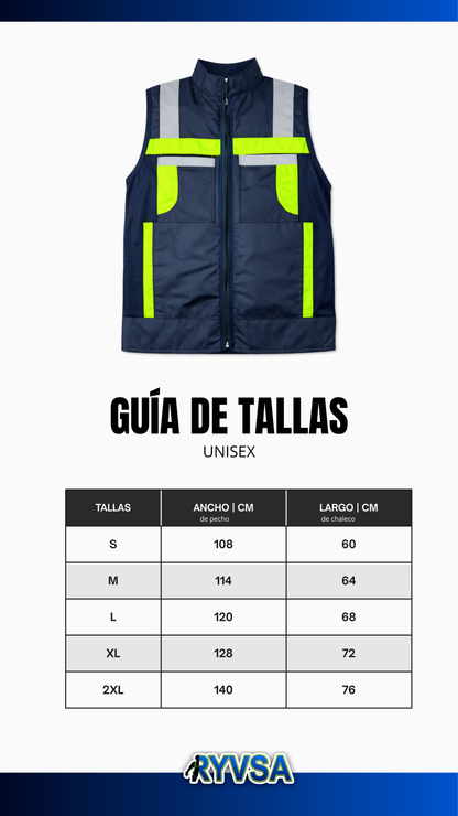 Chaleco De Seguridad Reflejante Jersey Azul Oscuro