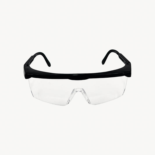 Lentes de seguridad de Policarbonato Modelo Sargento Mica Clara, Ceja Negra.