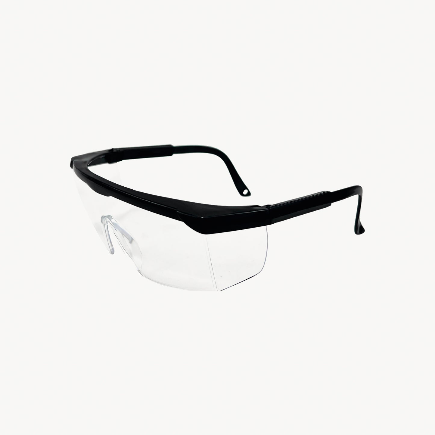 Lentes de seguridad de Policarbonato Modelo Sargento Mica Clara, Ceja Negra.