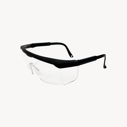 Lentes de seguridad de Policarbonato Modelo Sargento Mica Clara, Ceja Negra.