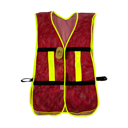 Chaleco de Malla color Rojo con bies de alta visibilidad