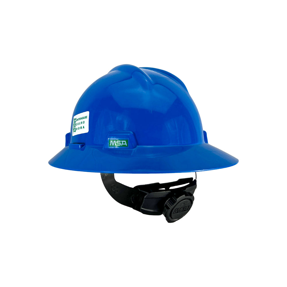Casco MSA Ala Ancha Azul