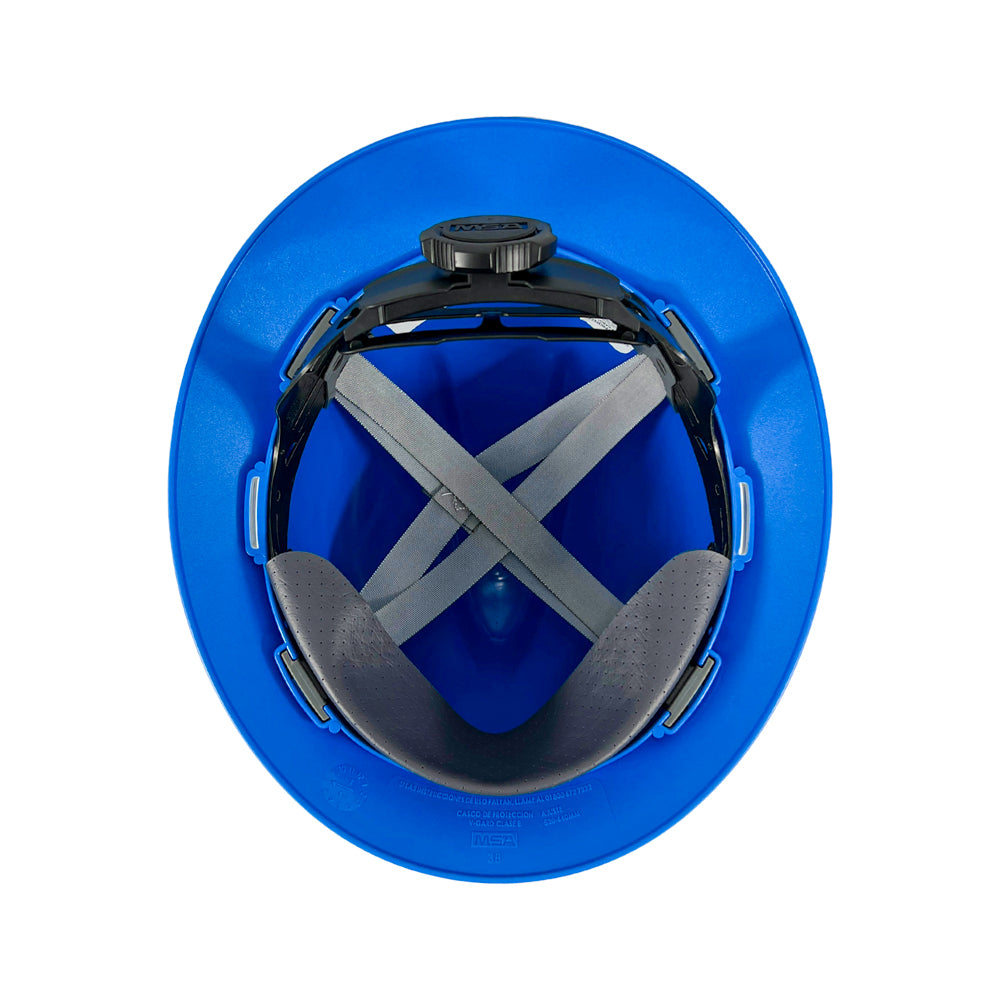 Casco MSA Ala Ancha Azul