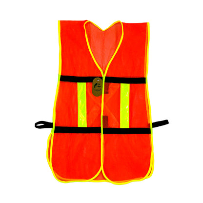 Chaleco de Malla color Naranja con bies de alta visibilidad