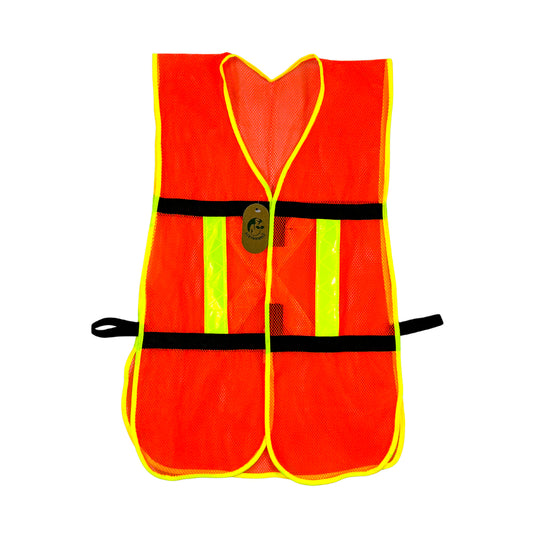 Chaleco de Malla color Naranja con bies de alta visibilidad