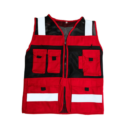 Chaleco Gabardina Tipo Cazador Rojo