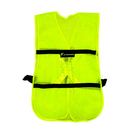 Chaleco de Malla color Amarillo con bies de alta visibilidad