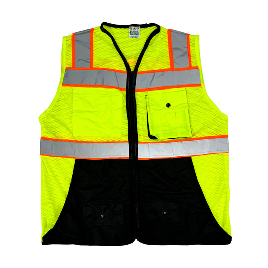 Chaleco JYRSA tipo Jersey Modelo Spartan con reflejante color Amarillo de alta visibilidad