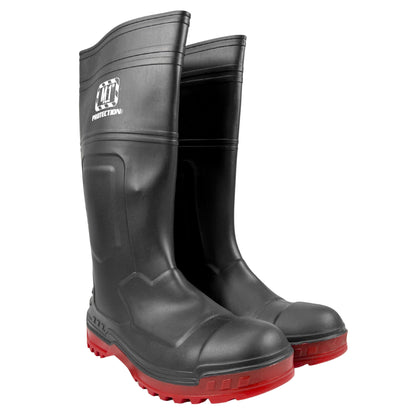 Botas de PVC Hule color Negro con Casquillo Industrial