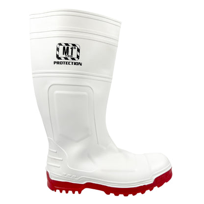 Botas Sanitarias de PVC Hule color Blanco con Casquillo Industria