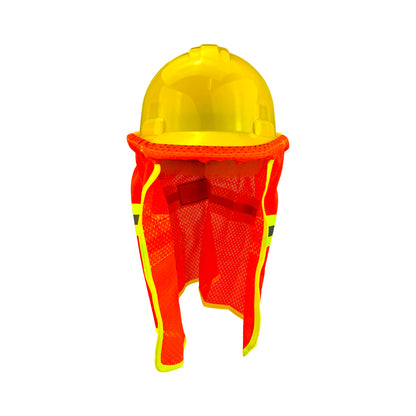Cubrenuca Anaranjado HV con elástico para casco tipo cacucha