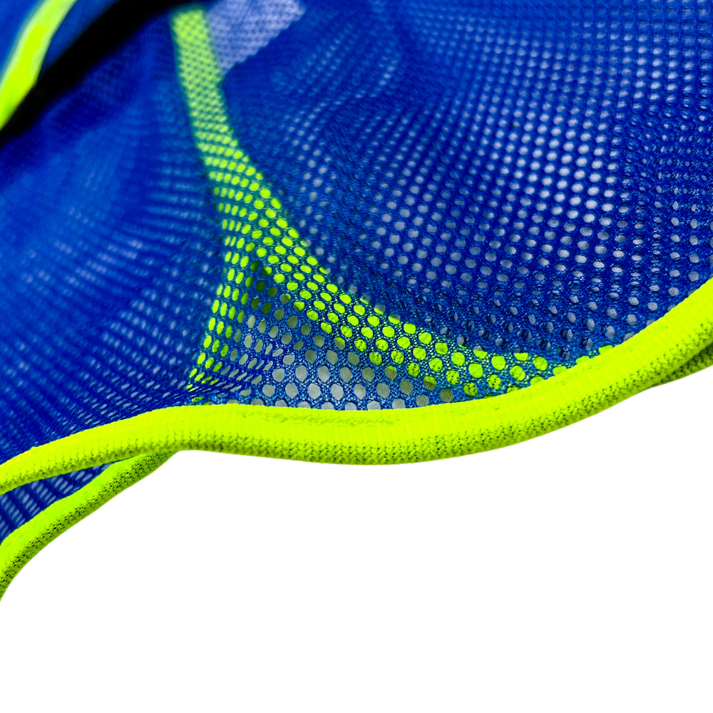 Chaleco de Malla color Azul con bies de alta visibilidad