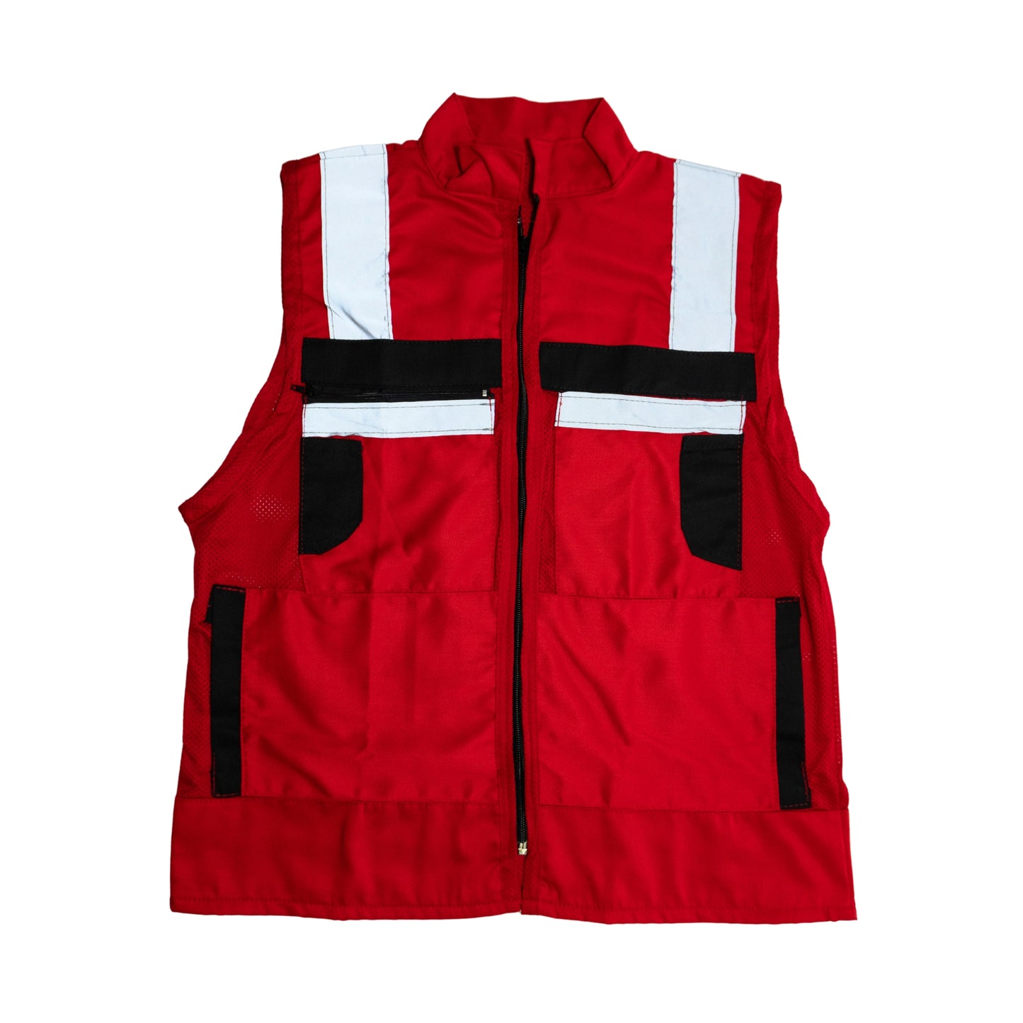 Chaleco De Seguridad Reflejante Poliester Algodón Rojo
