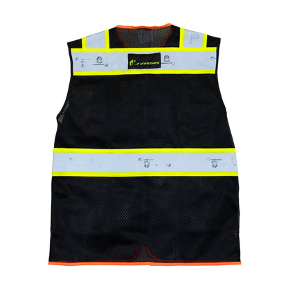 Chaleco de Seguridad Tipo Jersey Alta Visibilidad Naranja/Negro