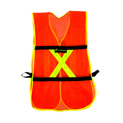 Chaleco de Malla color Naranja con bies de alta visibilidad