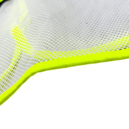 Chaleco de Malla color Blanco con bies de alta visibilidad