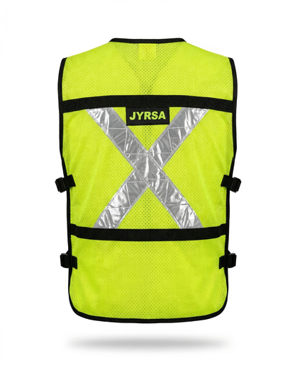 Chaleco Jersey tipo rescatista con costados abiertos Amarillo