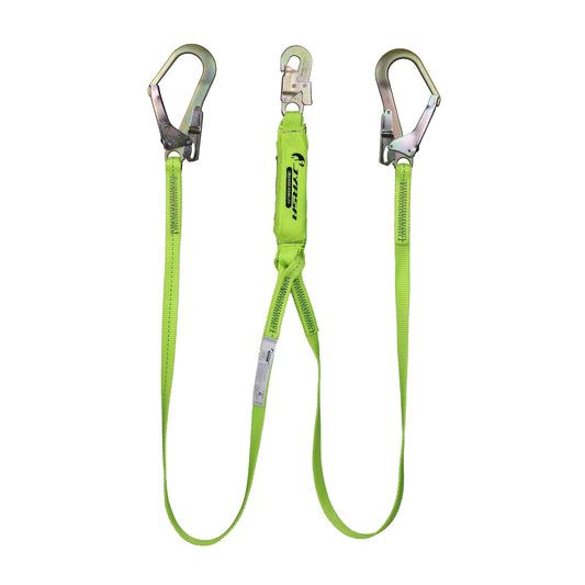 Amortiguador Con Doble Banda Y Gancho Jyrsa JYR-AM2C1G1M83 Verde Alta Visibilidad Unitalla