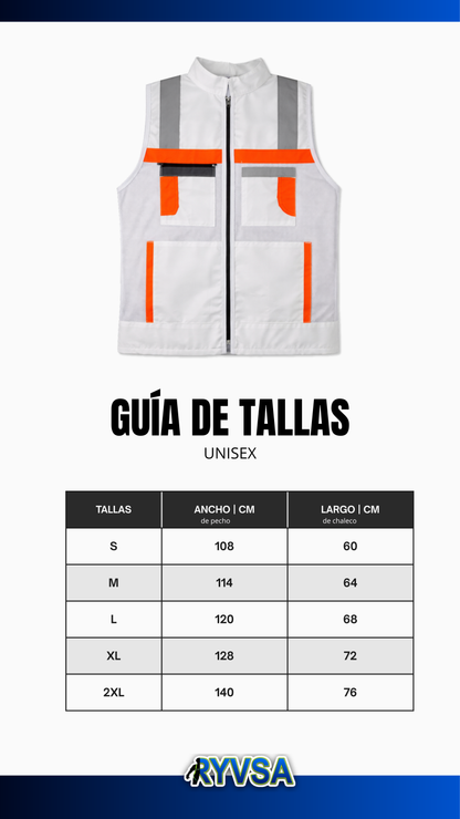 Chaleco De Seguridad Reflejante Jersey Blanco