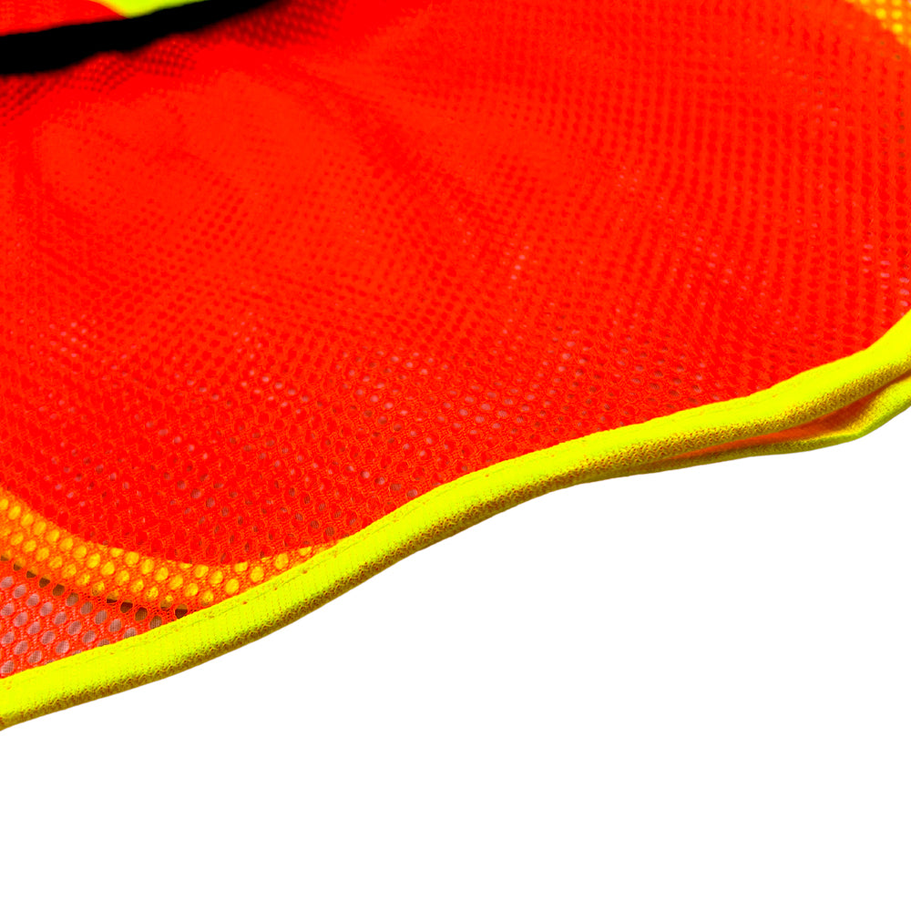 Chaleco de Malla color Naranja con bies de alta visibilidad