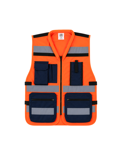 Chaleco Tipo Reportero Europeo Naranja SR1057