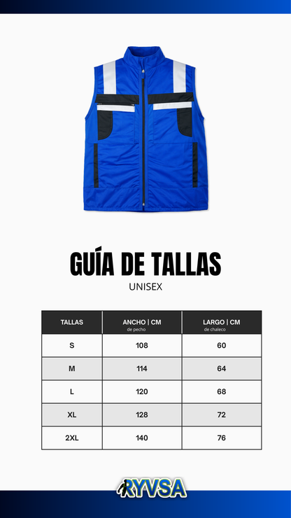 Chaleco De Seguridad Reflejante Jersey Azul