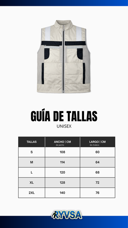 Chaleco De Seguridad Reflejante Jersey Gris