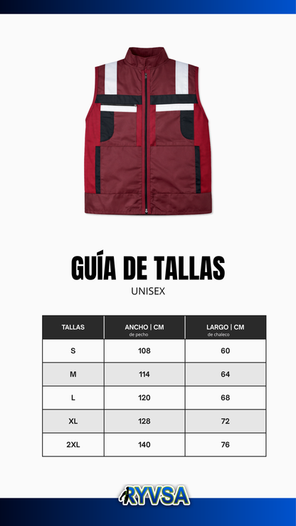 Chaleco De Seguridad Reflejante Jersey Guindo