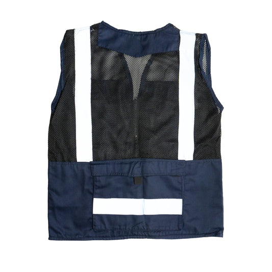 Chaleco Gabardina Tipo Cazador Azul Marino